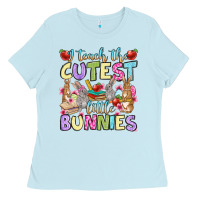Baby Blue Easter Day I teach the cutest little bunnies Ladies Tee - OliviaCreatesArt