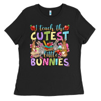 Black Easter Day I teach the cutest little bunnies Ladies Tee - OliviaCreatesArt