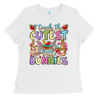 White Easter Day I teach the cutest little bunnies Ladies Tee - OliviaCreatesArt