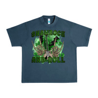 Midnight Navy shamrock and roll Urban Heavy Tee - FaDigitalArtStudio