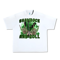 White shamrock and roll Urban Heavy Tee - FaDigitalArtStudio