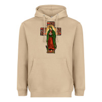 Mushroom our lady of guadalupe cros Heavyweight Hoodie - JahusDesignShop