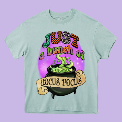 Just A Bunch Of Hocus Pocus Heavy Core Tee Designed By Cowgirlartshop