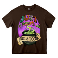Chocolate Brown just a bunch of hocus pocus Heavy Core Tee - CowGirlArtShop