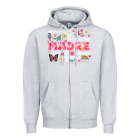 Heather Grey ella es mama Zipper Hoodie - JahusDesignShop