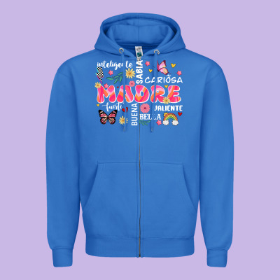 Ella Es Mama Zipper Hoodie Designed By Jahusdesignshop
