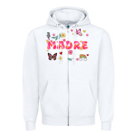White ella es mama Zipper Hoodie - JahusDesignShop