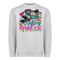 Heather Grey crafting queen Heavyweight Sweatshirt - JahusDesignShop