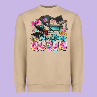 Crafting Queen Heavyweight Sweatshirt Designed By Jahusdesignshop