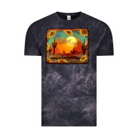 Cloud Black western desert sunset background Vintage Tee - RanaPortraitStore
