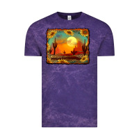 Cloud Purple western desert sunset background Vintage Tee - RanaPortraitStore