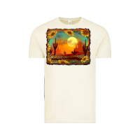 Vintage Arctic western desert sunset background Vintage Tee - RanaPortraitStore