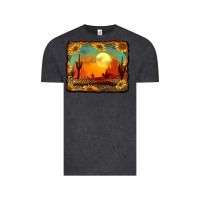 Vintage Black western desert sunset background Vintage Tee - RanaPortraitStore