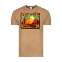 Western Desert Sunset Background Vintage Tee | Teevron