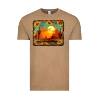 Vintage Coffee western desert sunset background Vintage Tee - RanaPortraitStore