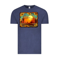Vintage Denim western desert sunset background Vintage Tee - RanaPortraitStore