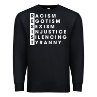 Black resist   political resistance Premium Sweatshirt - baoMotion