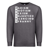 Charcoal Heather resist   political resistance Premium Sweatshirt - baoMotion