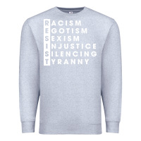 Heather Grey resist   political resistance Premium Sweatshirt - baoMotion