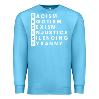 Ocean Blue resist   political resistance Premium Sweatshirt - baoMotion