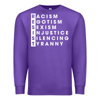 Purple resist   political resistance Premium Sweatshirt - baoMotion