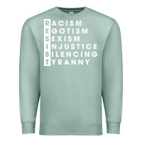 Seafoam resist   political resistance Premium Sweatshirt - baoMotion