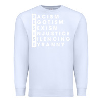 White resist   political resistance Premium Sweatshirt - baoMotion