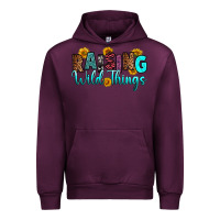 Mauve Wine raising wild things Urban Hoodie - RanaPortraitStore