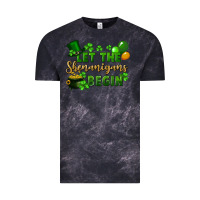 Cloud Black Let the shenanigans begin St. Patricks Day Vintage Tee - FaDigitalArtStudio