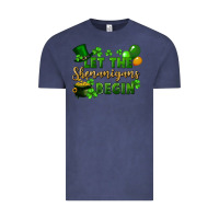 Vintage Denim Let the shenanigans begin St. Patricks Day Vintage Tee - FaDigitalArtStudio