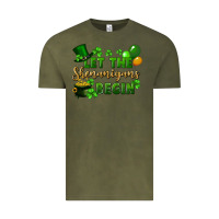 Vintage Olive Let the shenanigans begin St. Patricks Day Vintage Tee - FaDigitalArtStudio