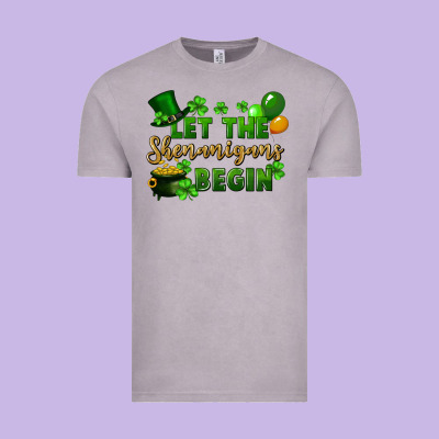 Let The Shenanigans Begin St. Patricks Day Vintage Tee Designed By Fadigitalartstudio