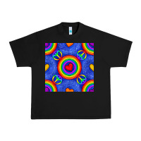 Black Pride lgbtq hearts and peace symbol seamless patte Urban Heavy Tee - BundleAndBundleShop