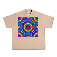 Burro Pride lgbtq hearts and peace symbol seamless patte Urban Heavy Tee - BundleAndBundleShop