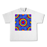 Lunar Rock Pride lgbtq hearts and peace symbol seamless patte Urban Heavy Tee - BundleAndBundleShop