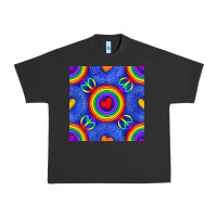 Pigment Black Pride lgbtq hearts and peace symbol seamless patte Urban Heavy Tee - BundleAndBundleShop