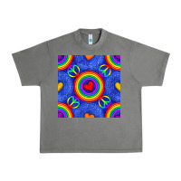 Tornado Pride lgbtq hearts and peace symbol seamless patte Urban Heavy Tee - BundleAndBundleShop