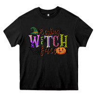 Black resting witch face Heavy Core Tee - CowGirlArtShop