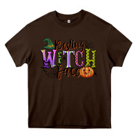 Chocolate Brown resting witch face Heavy Core Tee - CowGirlArtShop