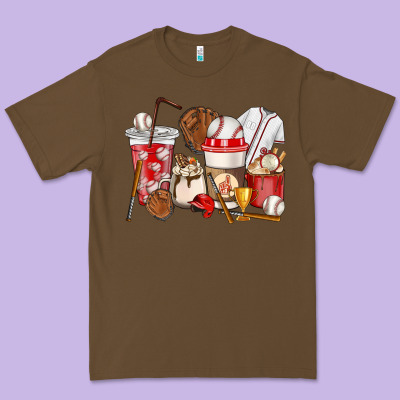 Baseball Coffee Cups Premium Tee Designed By Howdyjamesfarm