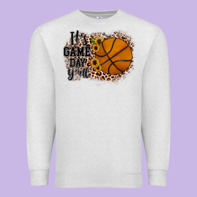 It's Game Day Y'all Basketball Premium Sweatshirt Designed By Jahusdesignshop