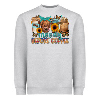 Heather Grey moody before coffee Heavyweight Sweatshirt - JahusDesignShop
