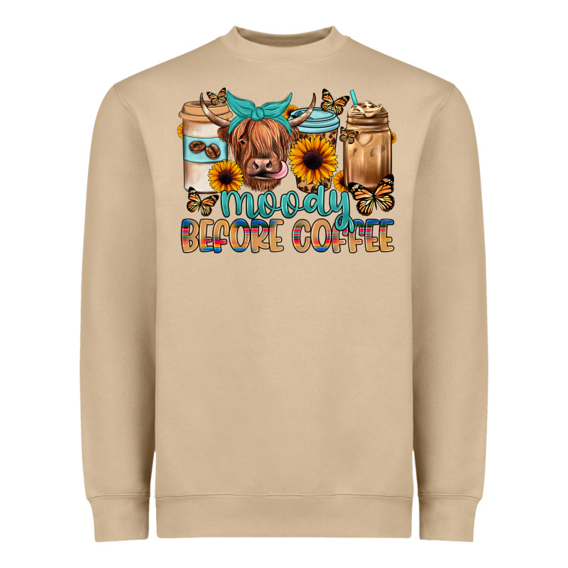Moody Before Coffee Heavyweight Sweatshirt by JahusDesignShop | Teevron