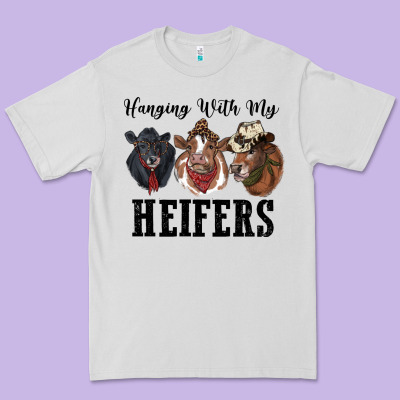 Hanging With My Heifers Premium Tee Designed By Ranaportraitstore