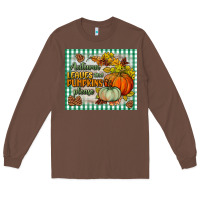 Chestnut autumn leaves and pumpkins please mouse pad Long Sleeve Tee - BundleAndBundleShop