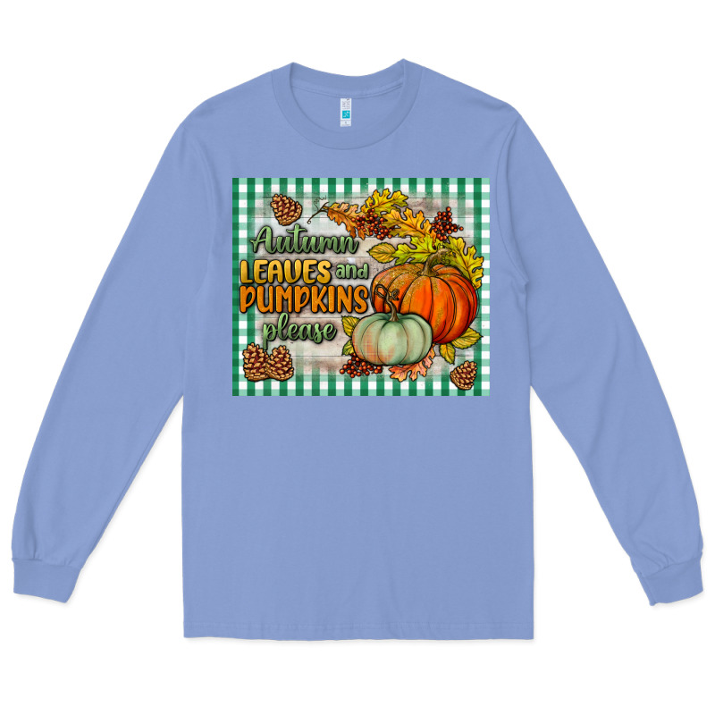 Autumn Leaves And Pumpkins Please Mouse Pad Long Sleeve Tee by BundleAndBundleShop | Teevron