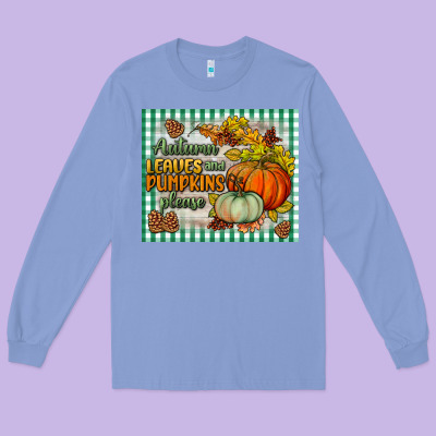 Autumn Leaves And Pumpkins Please Mouse Pad Long Sleeve Tee Designed By Bundleandbundleshop