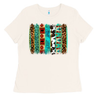 Bone western brushstroke Ladies Tee - OliviaCreatesArt