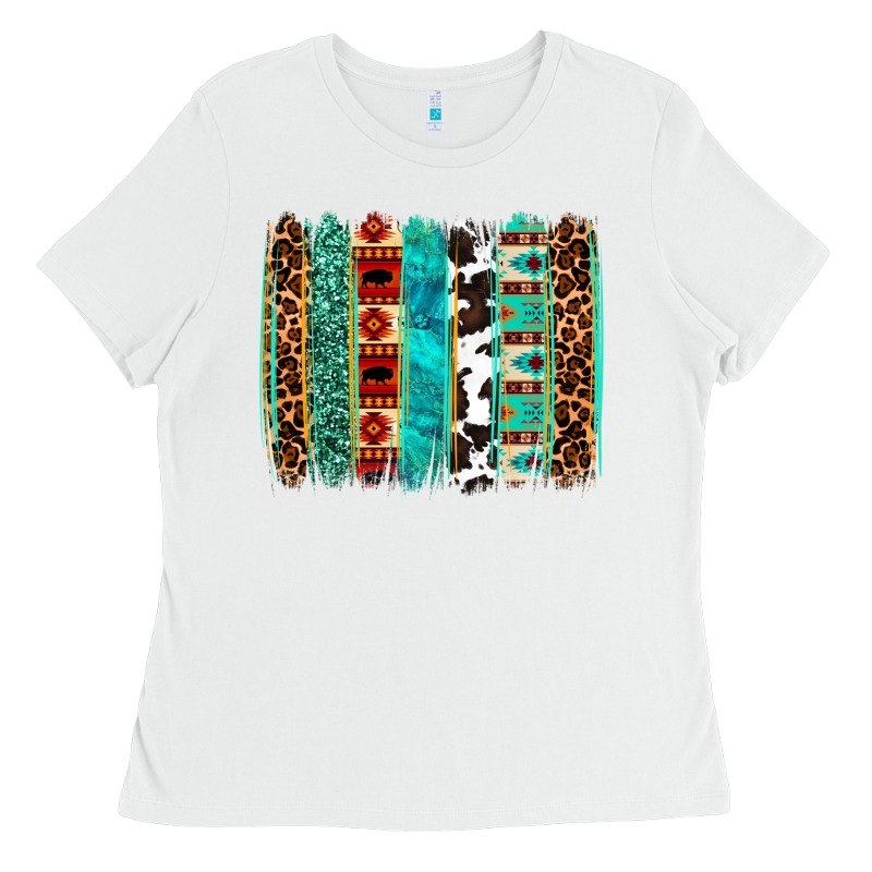 Western Brushstroke Ladies Tee by OliviaCreatesArt | Teevron