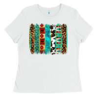 White western brushstroke Ladies Tee - OliviaCreatesArt
